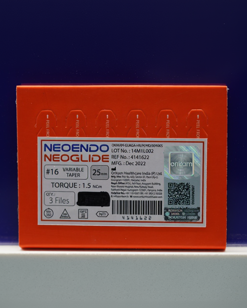 Neoendo Flex Glide- 16/ variable taper 25 mm 3 files/pack