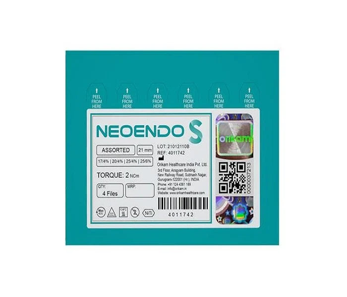 Neoendo S 17/4 | 20/4 | 25/4 | 20/6 | 25/6 | CF – Pack of 6 files in 25 mm