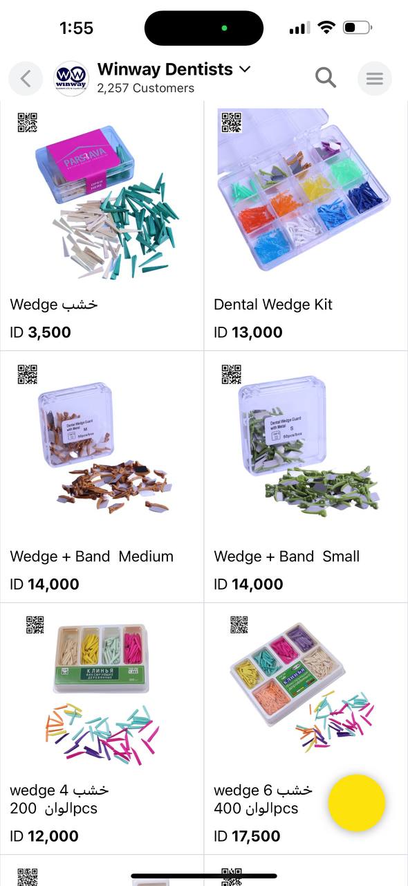 wood wedge 6 color 400 pcs